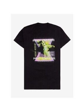 The Nightmare Before Christmas Oogie Boogie Glitch Art Boyfriend Fit Girls Tee